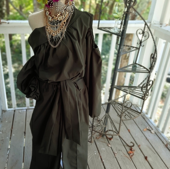 💚NEW!🤑2-piece CHIC 🔔bell pants set With a Long belt/sash 😍 ❤️ - Picture 15 of 17